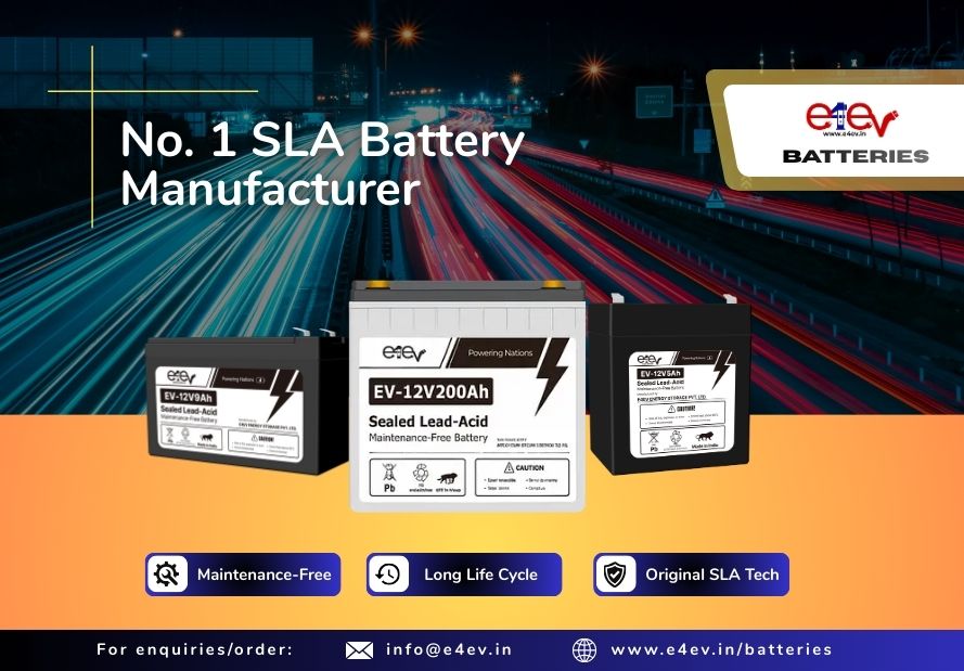 E4EV range of Sealed Lead Acid (SLA) Batteries