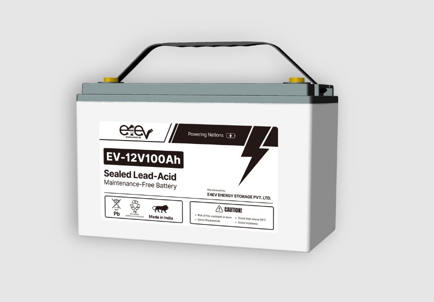 e4ev 12v 100Ah sealed lead acid battery in Kuwait