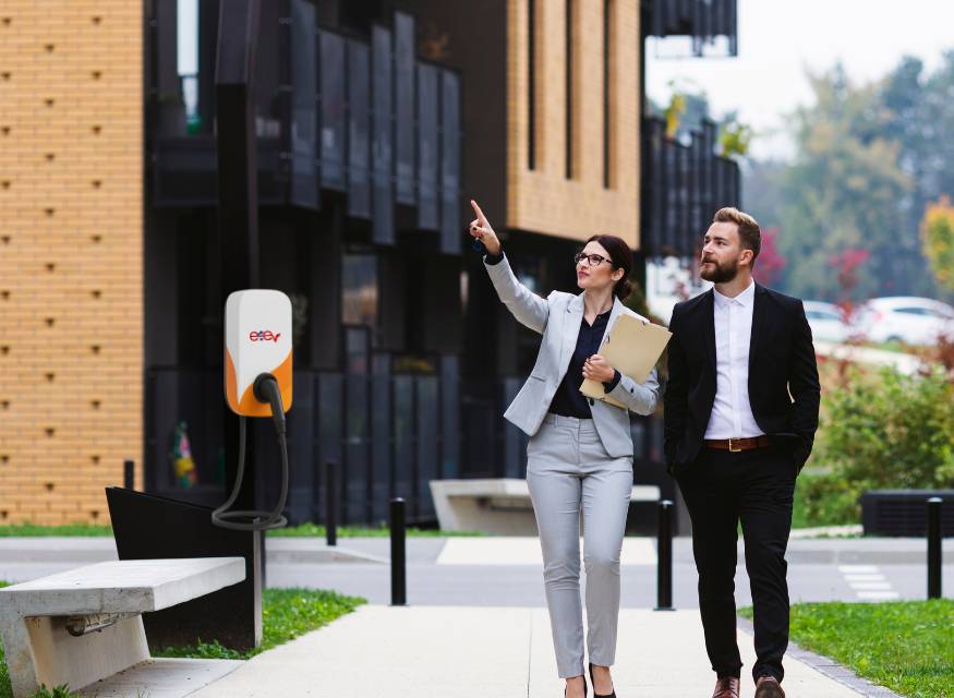 ev charging station in construction site in Kuwait