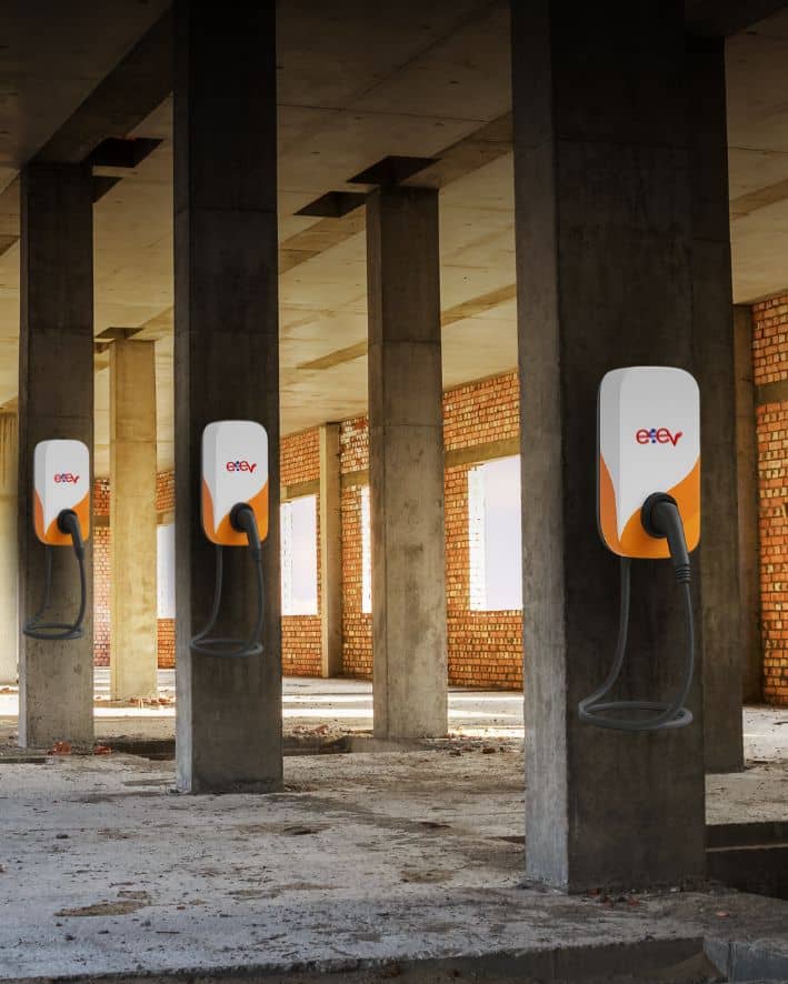 EV charging station in a real estate in Kuwait