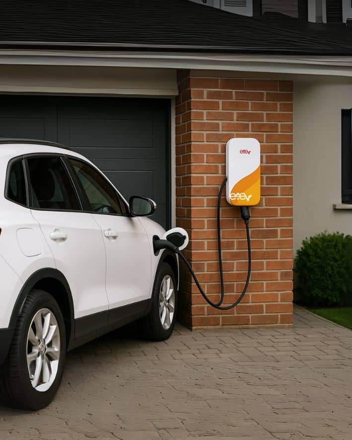 Ev charger installed at a home in Kuwait